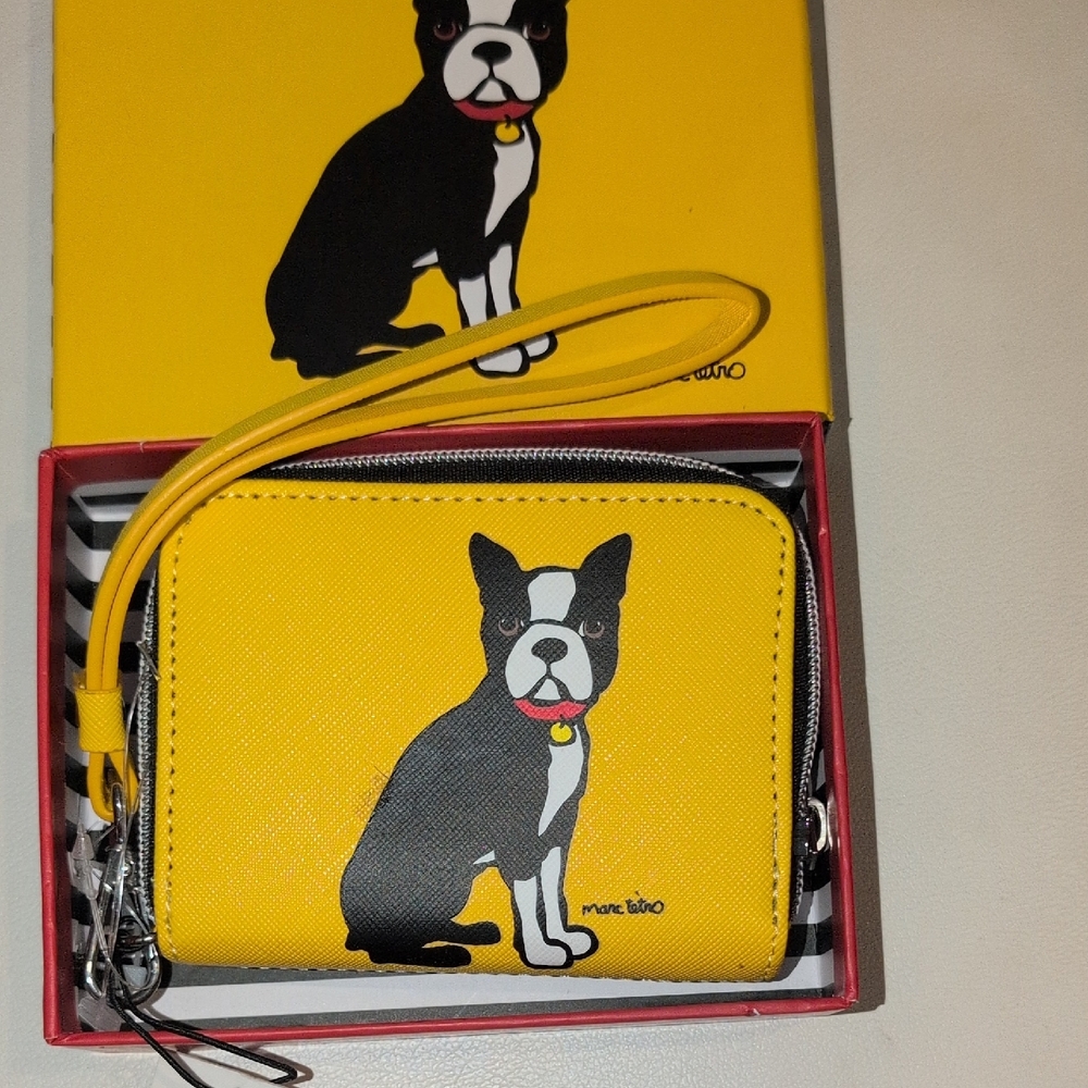 Marc Tetro Yellow Wristlet New In Box